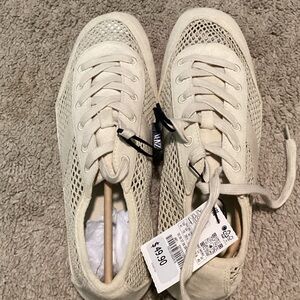 Zara Off-White Mesh Sneakers